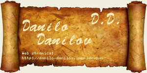 Danilo Danilov vizit kartica